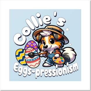 Collie Cute Dog Easter Posters and Art